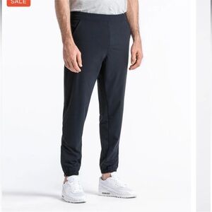 Public Rec Mens Stadium Jogger Pant 34x32 Black Ankle Zip Workout Casual Pull On